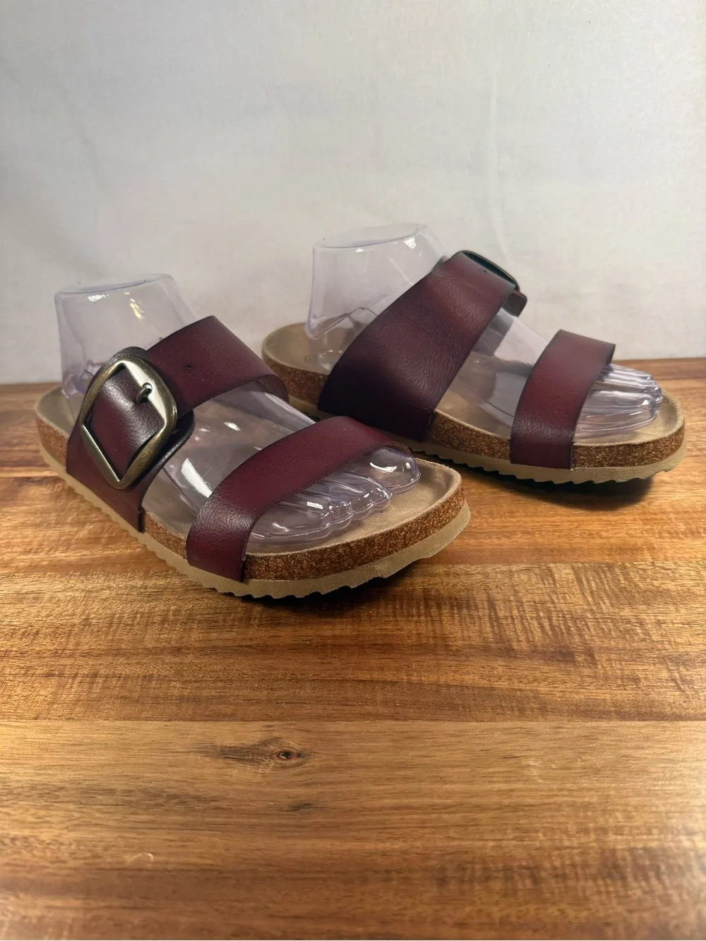 Bjorndal Courtney Cork Footbed Slip-on 2 Strap Sandal Brown Size 10